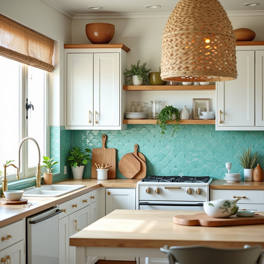 beach boho kitchen 13