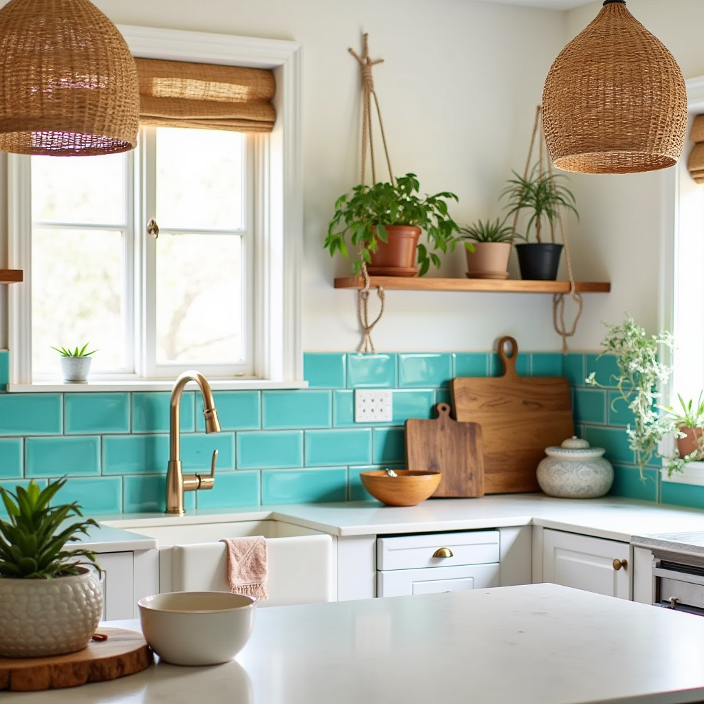 beach boho kitchen 14