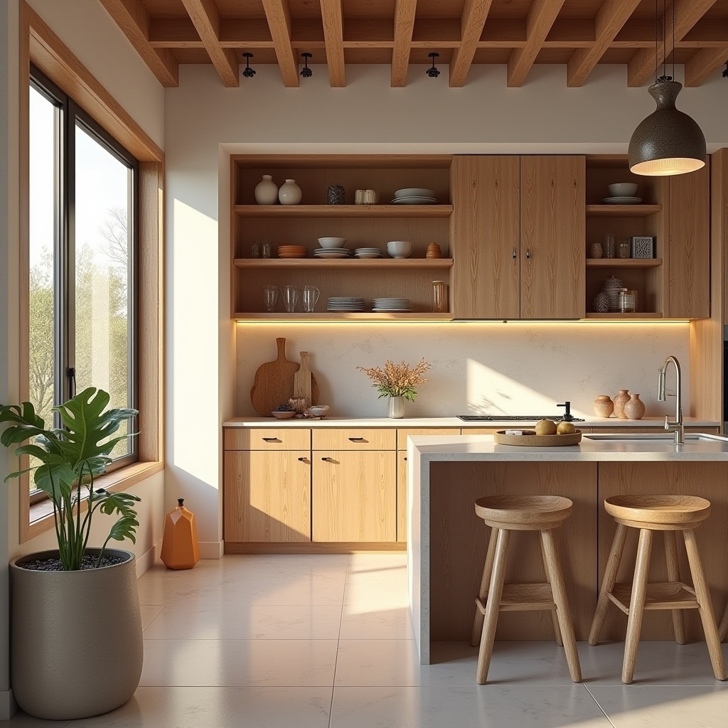 beach boho kitchen 25