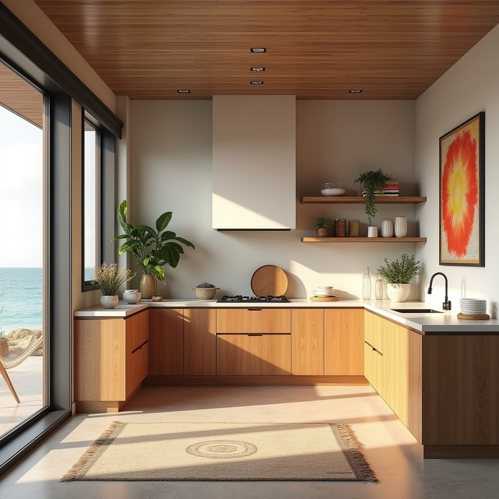 beach boho kitchen 26
