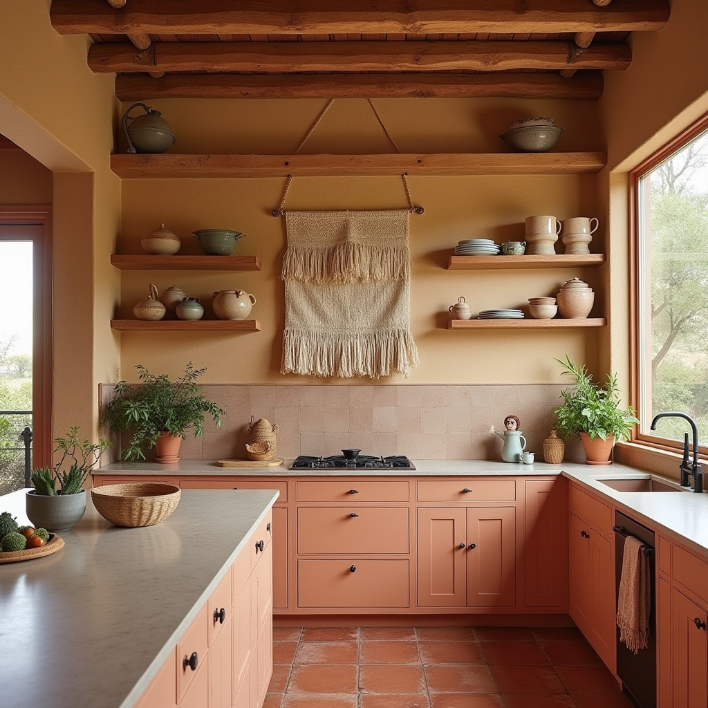 beach boho kitchen 31