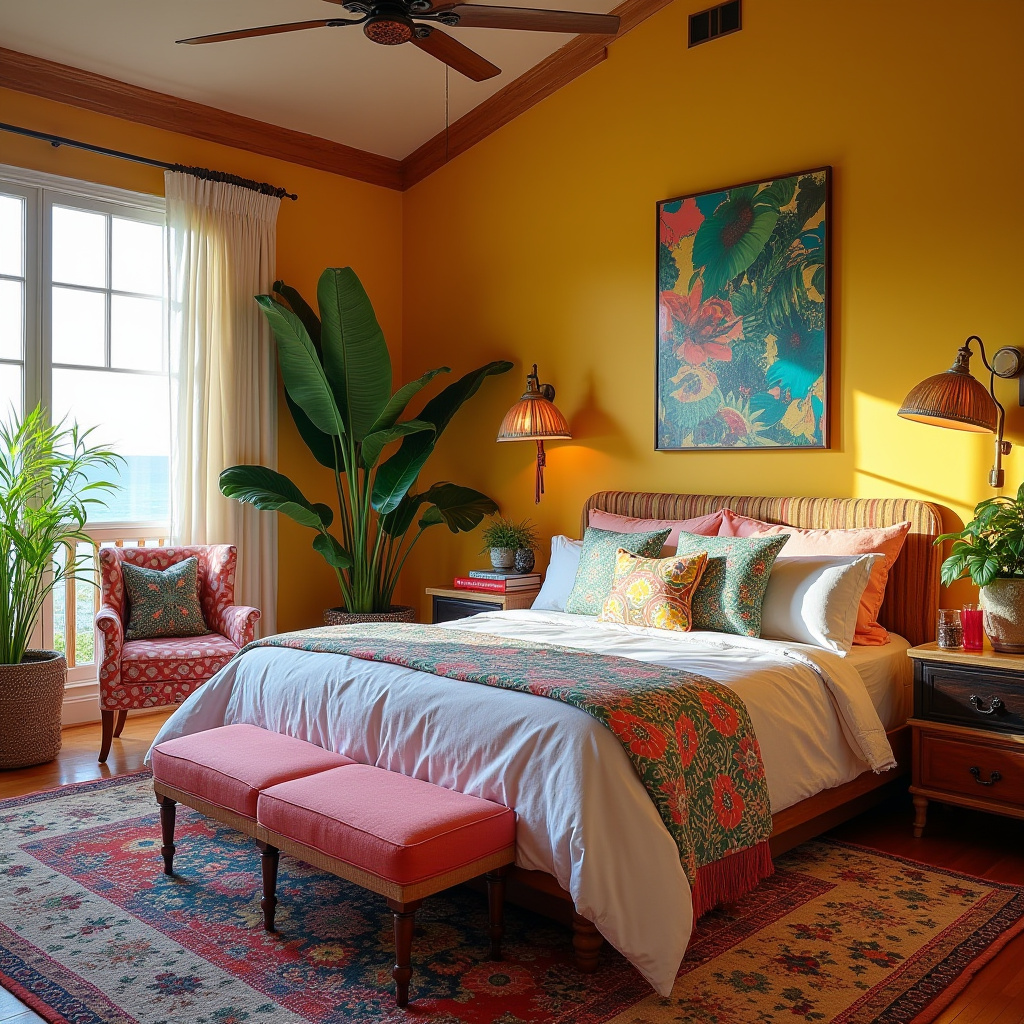 beachy boho bedroom 33