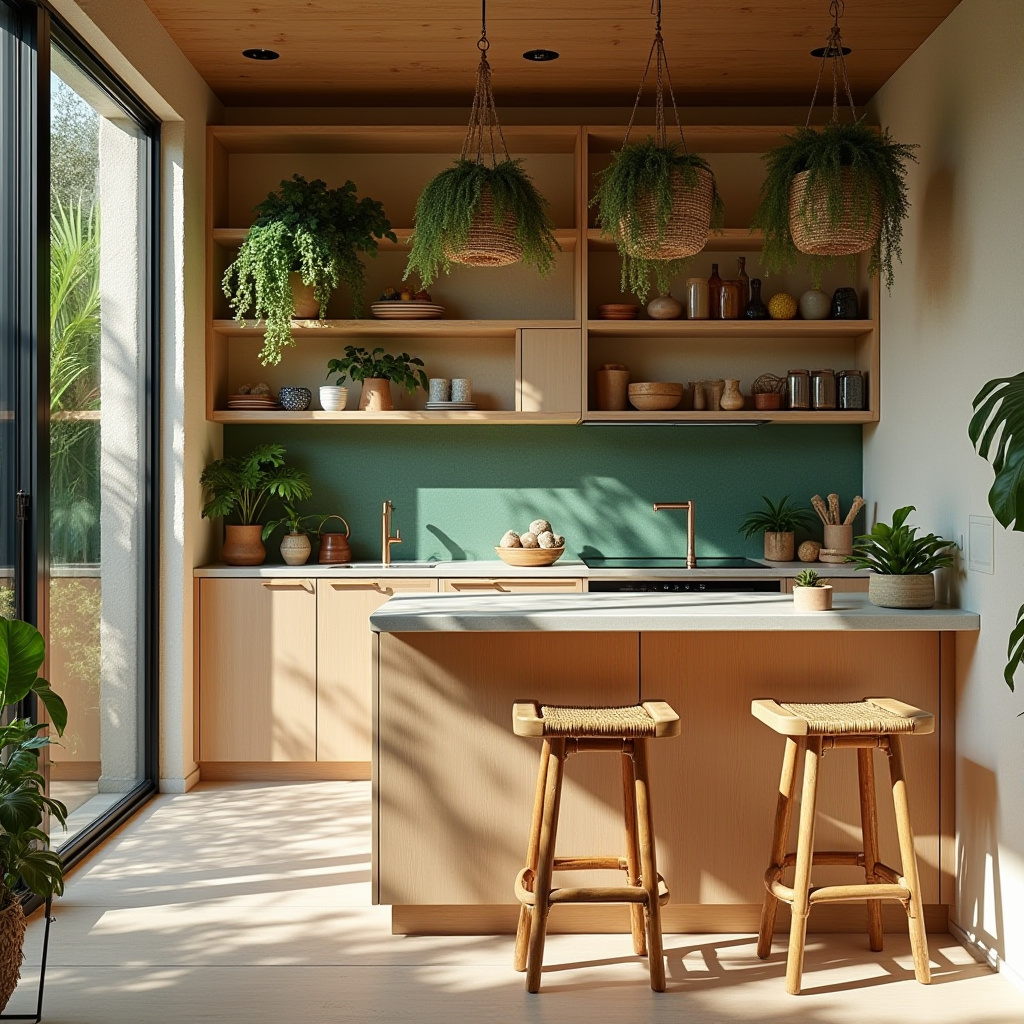 beachy boho kitchen 19