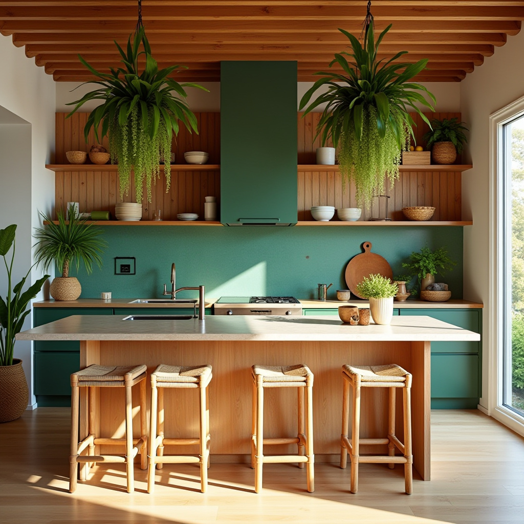beachy boho kitchen 20