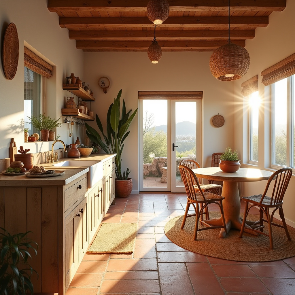 beachy boho kitchen 21