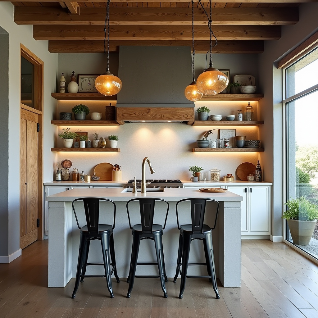 beachy boho kitchen 28