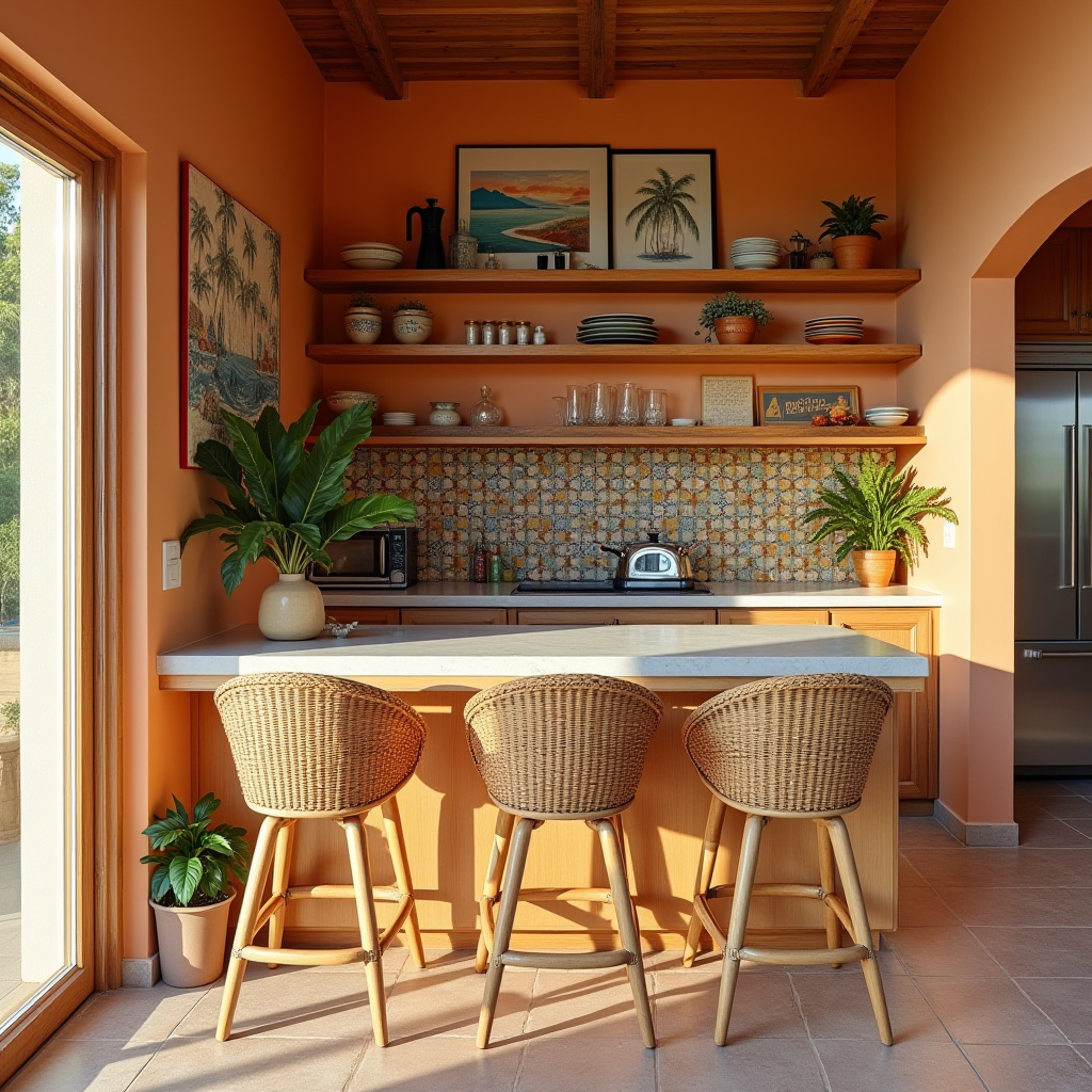 beachy boho kitchen 31