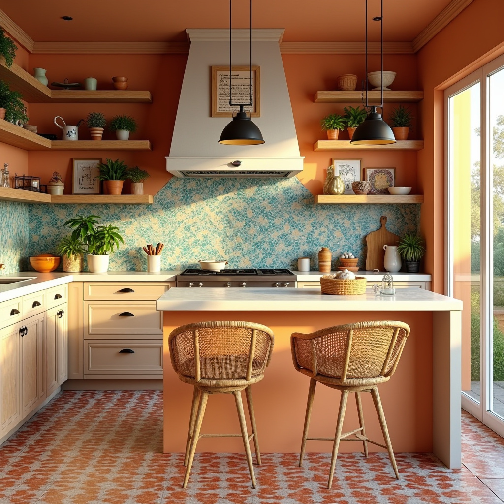 beachy boho kitchen 32
