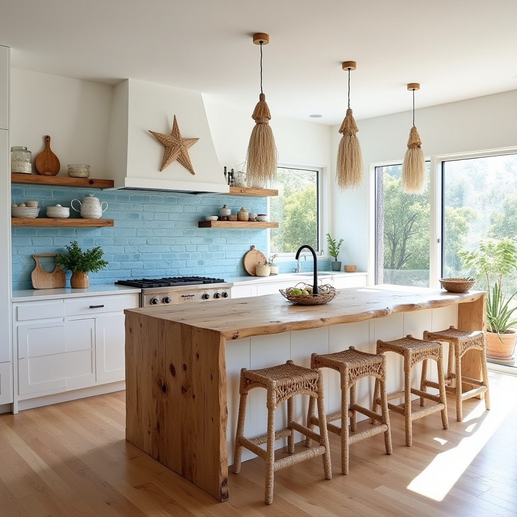 beachy boho kitchen 33