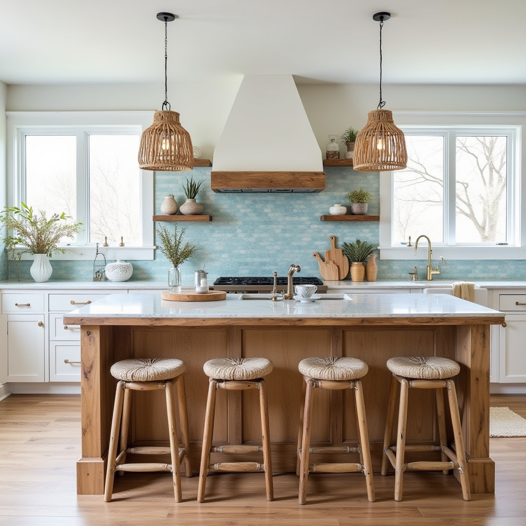 beachy boho kitchen 34
