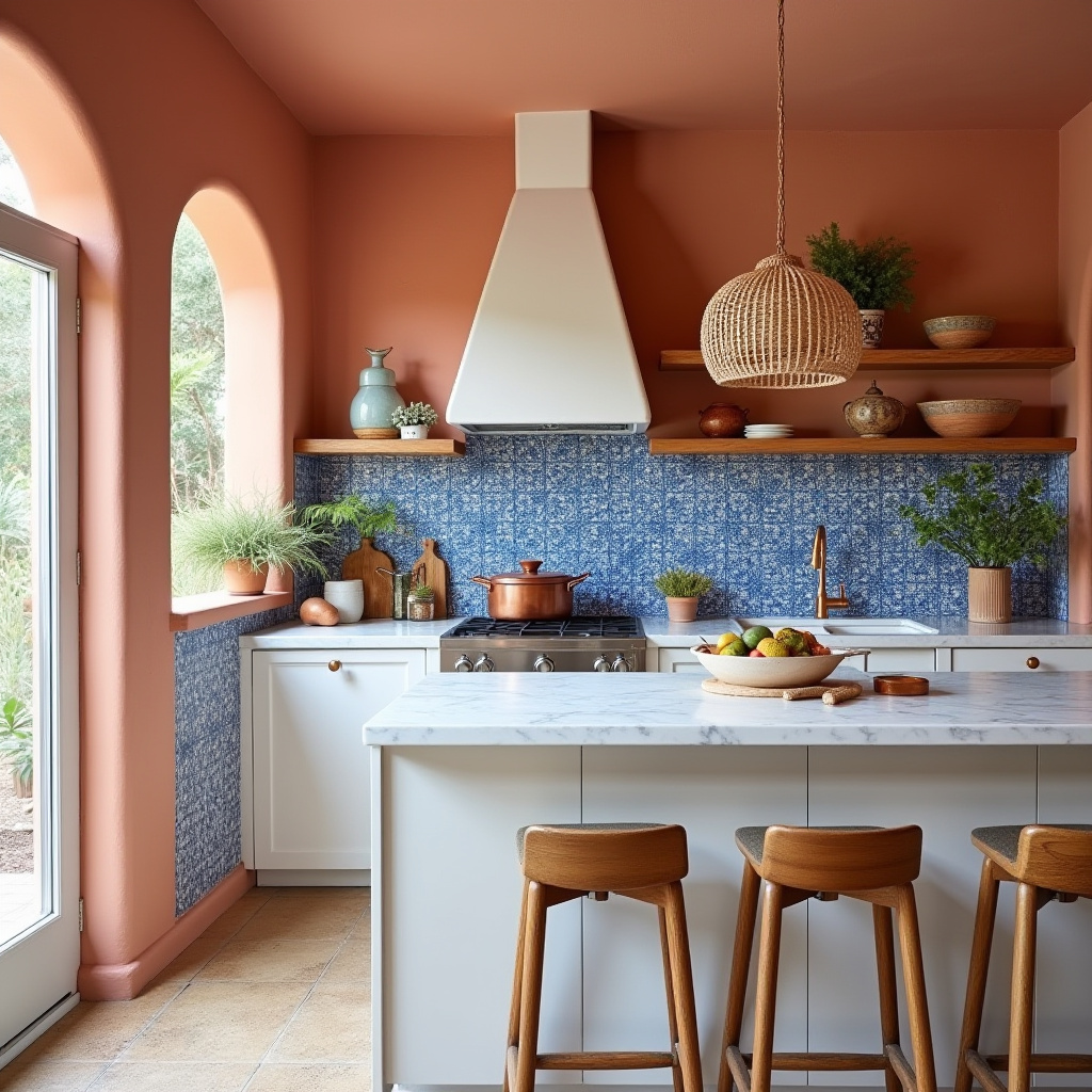 beachy boho kitchen 36