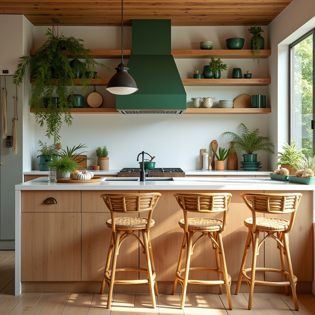 beachy boho kitchen 37