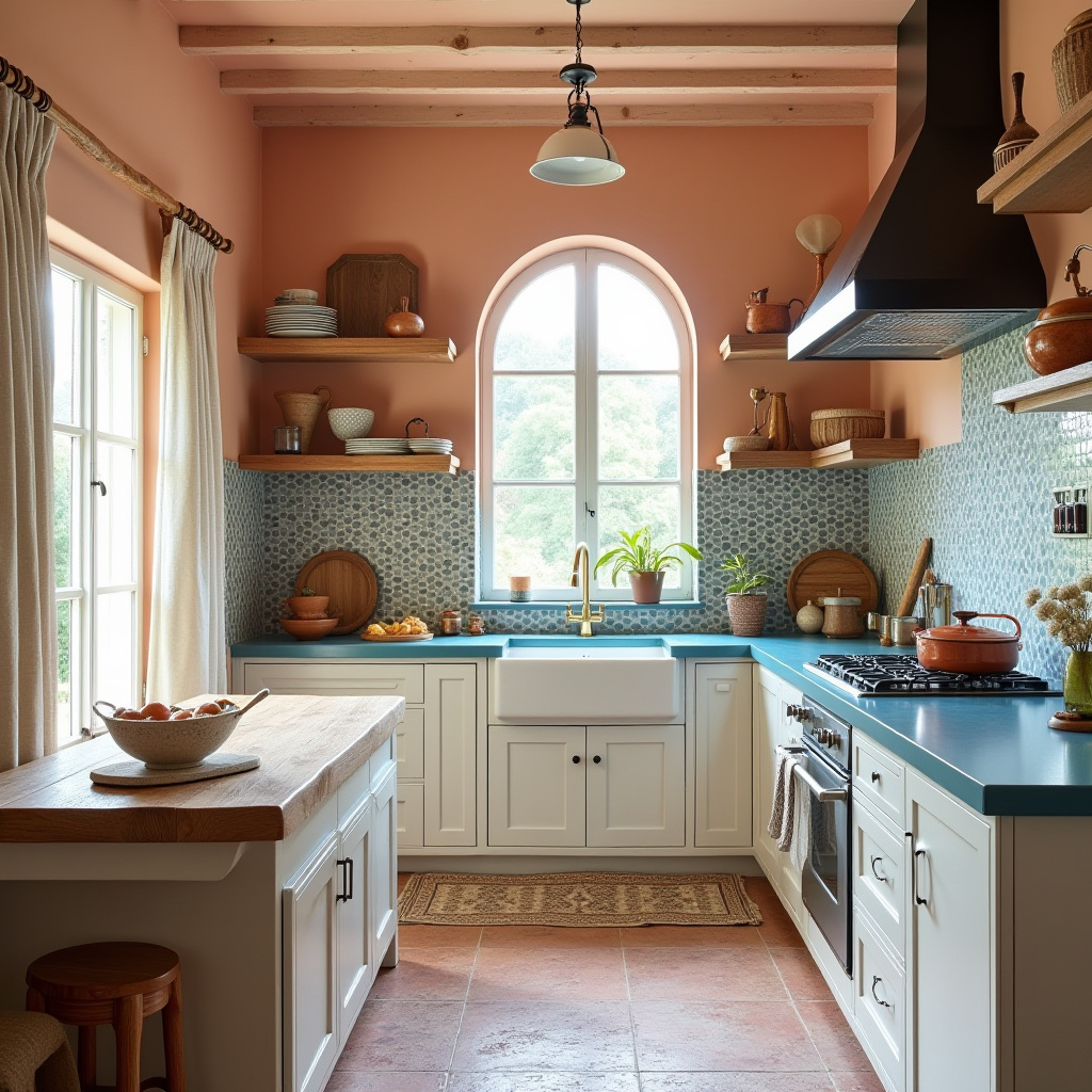 beachy boho kitchen 8