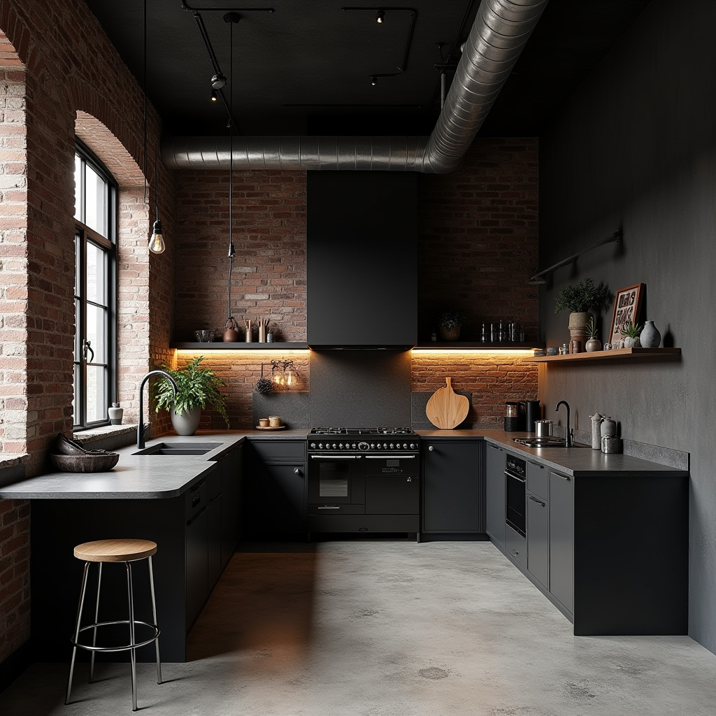 black and white boho kitchen 10