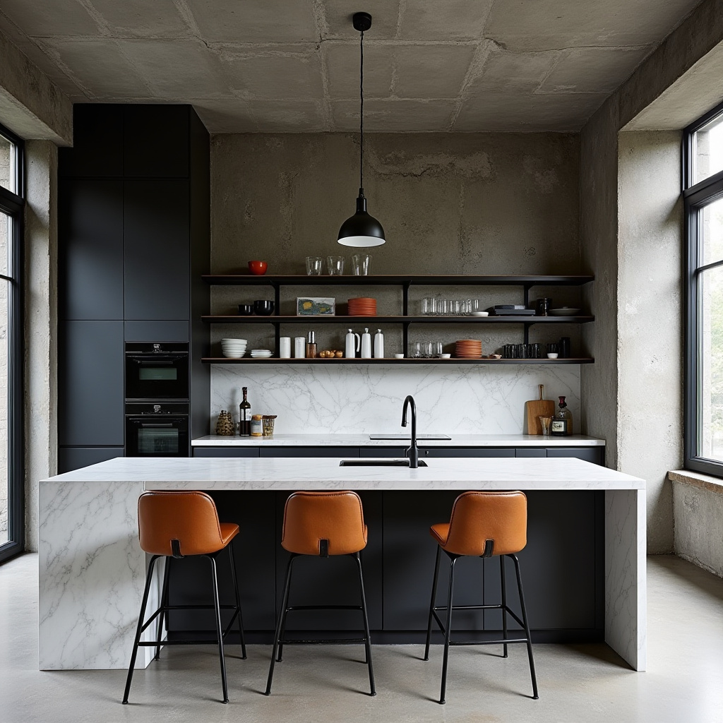 black and white boho kitchen 24