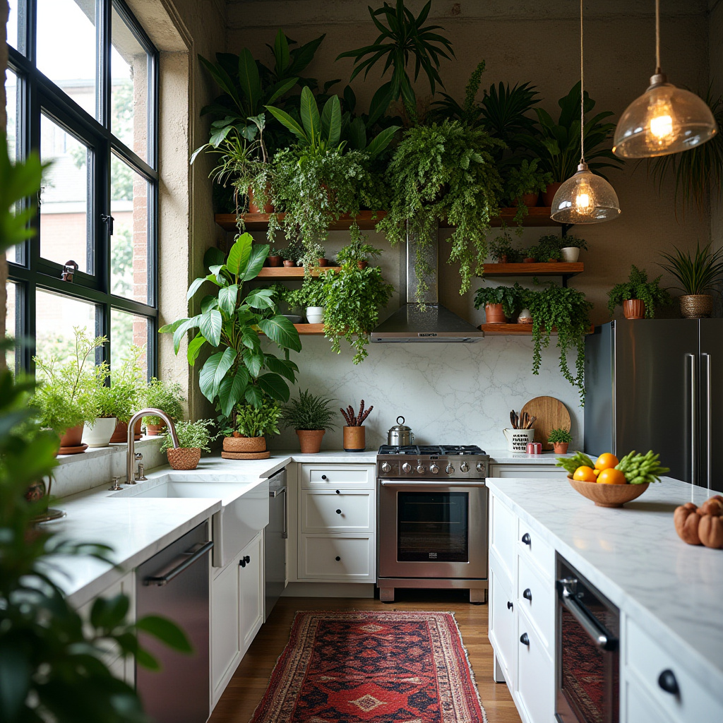 black and white boho kitchen 40