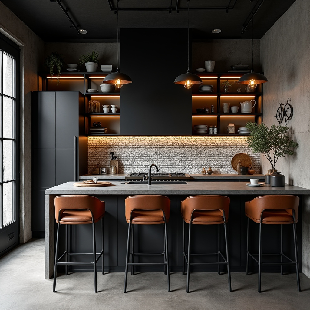 black and white boho kitchen 5