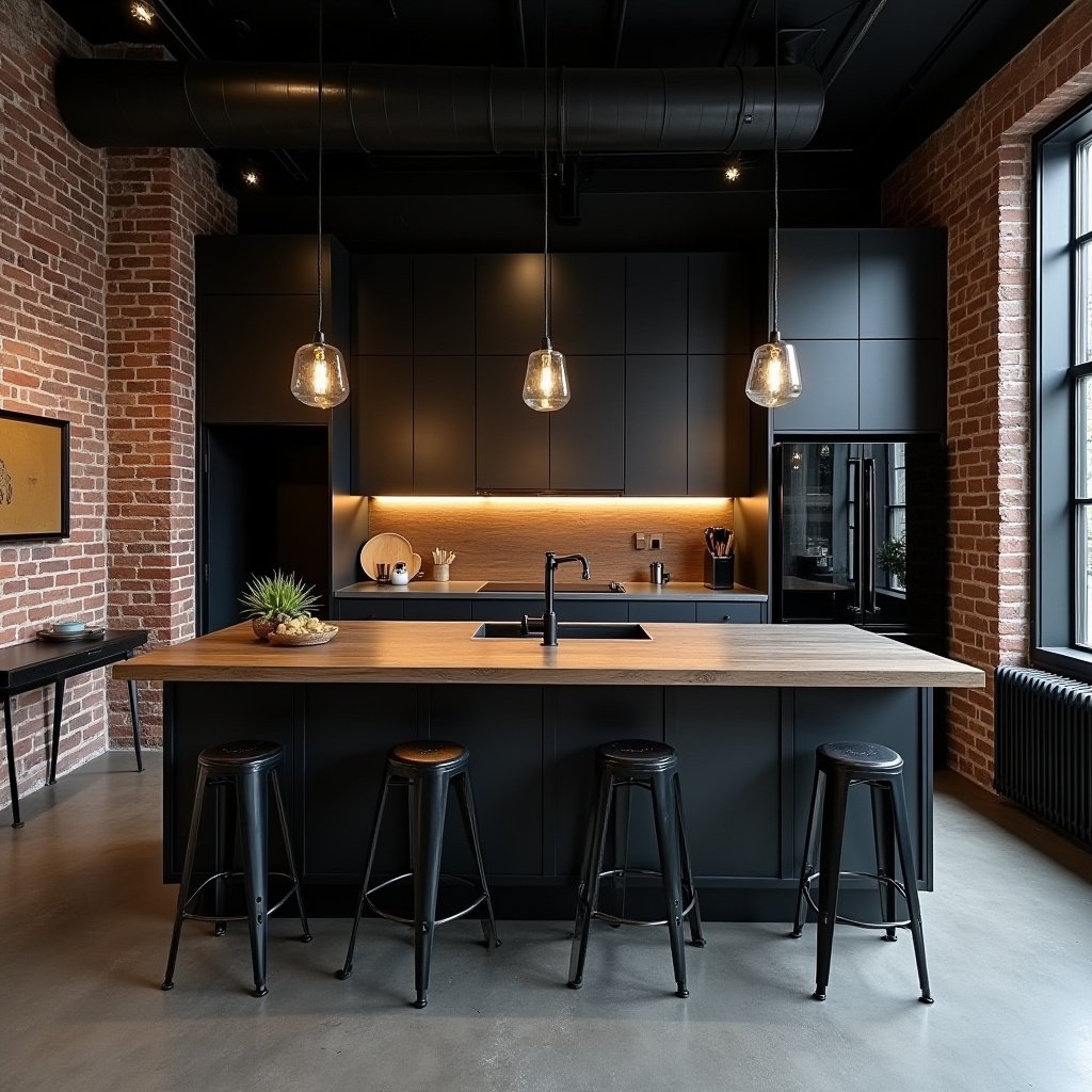 black and white boho kitchen 9
