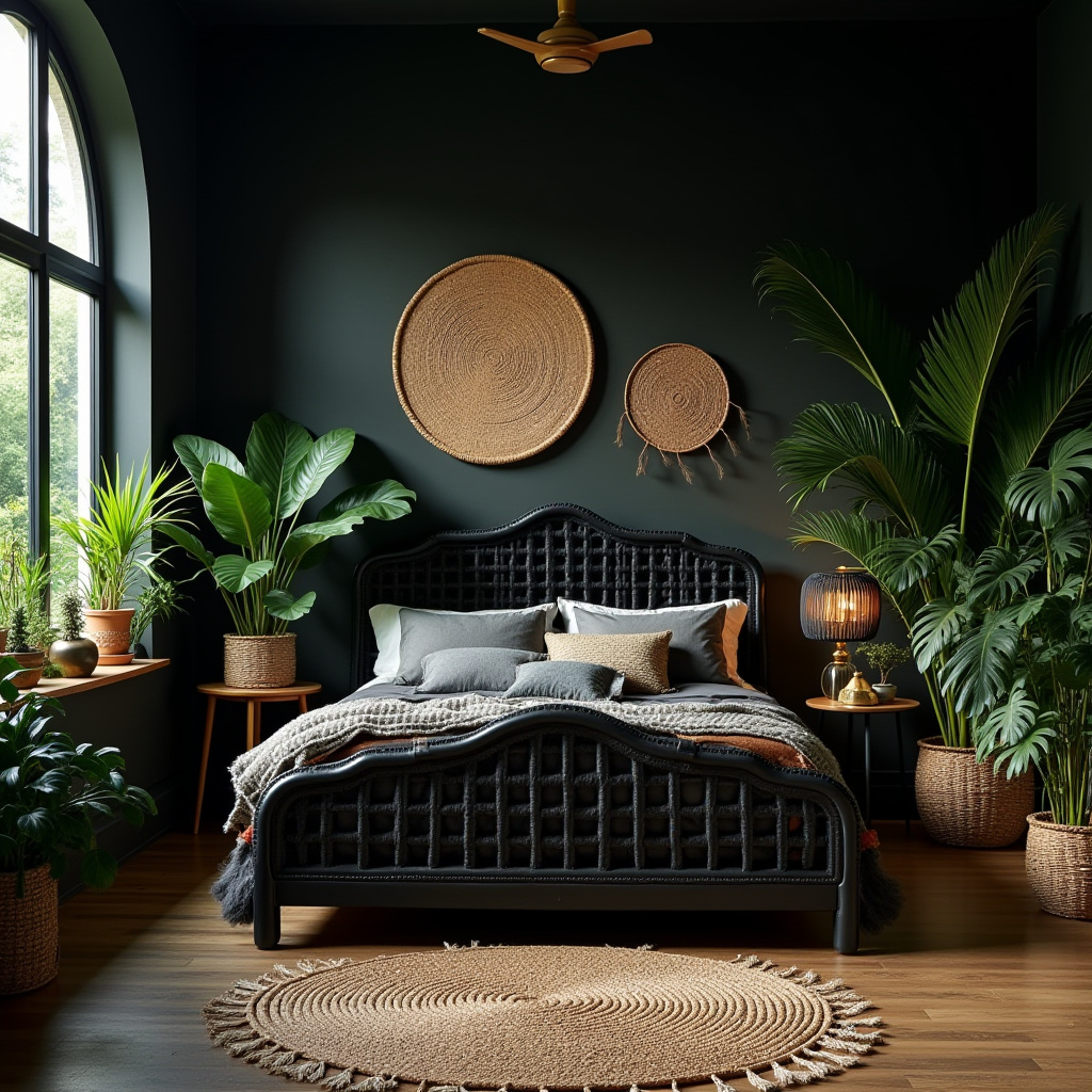black boho bedroom 14