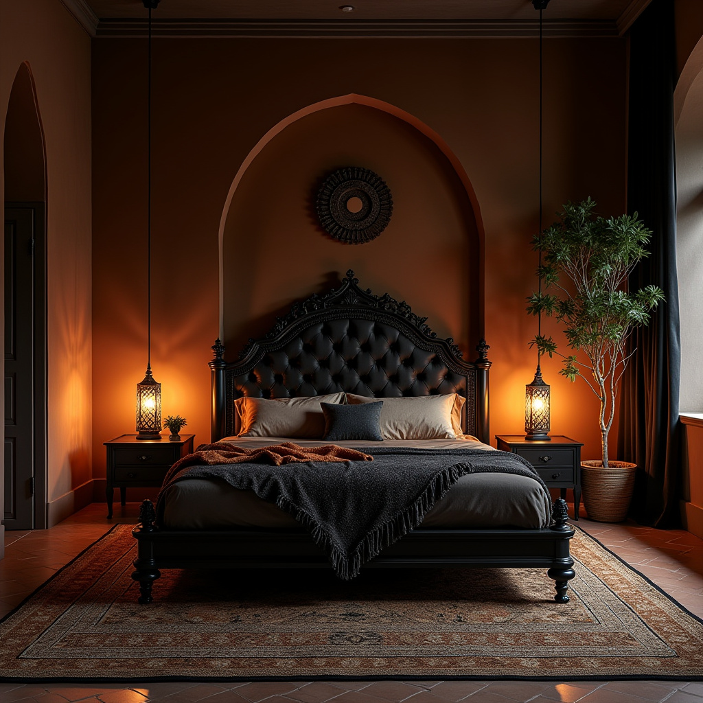 black boho bedroom 18