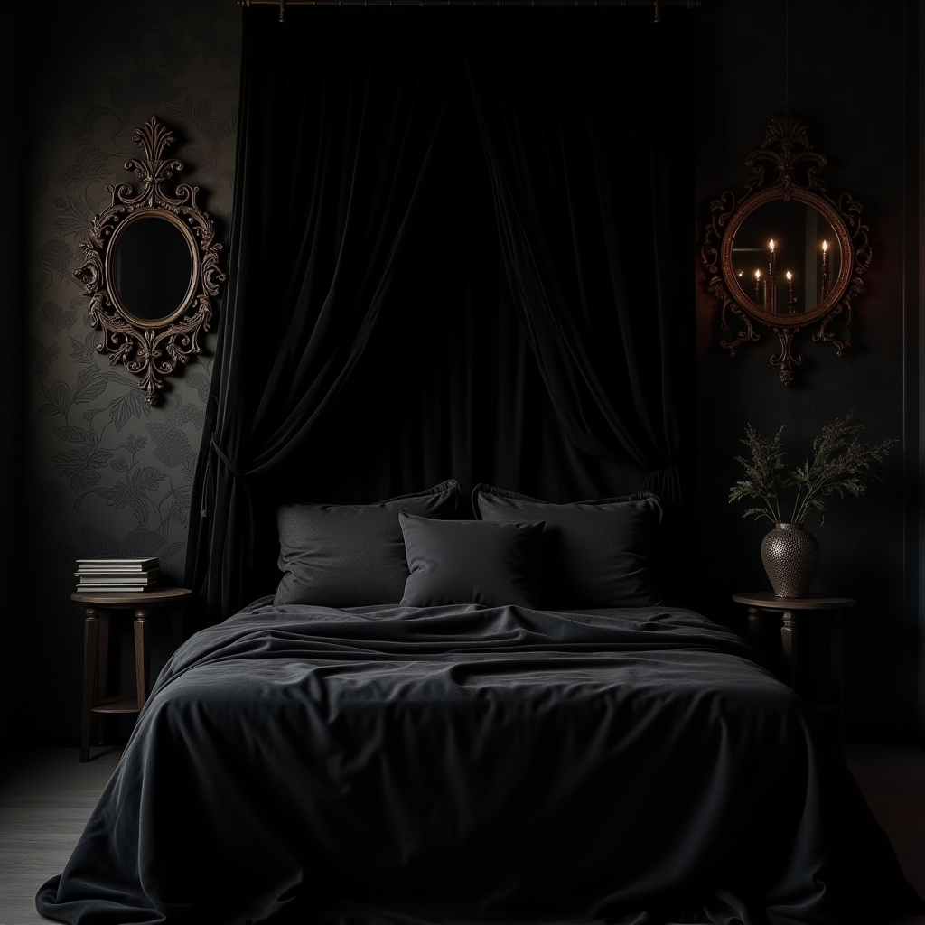black boho bedroom 21