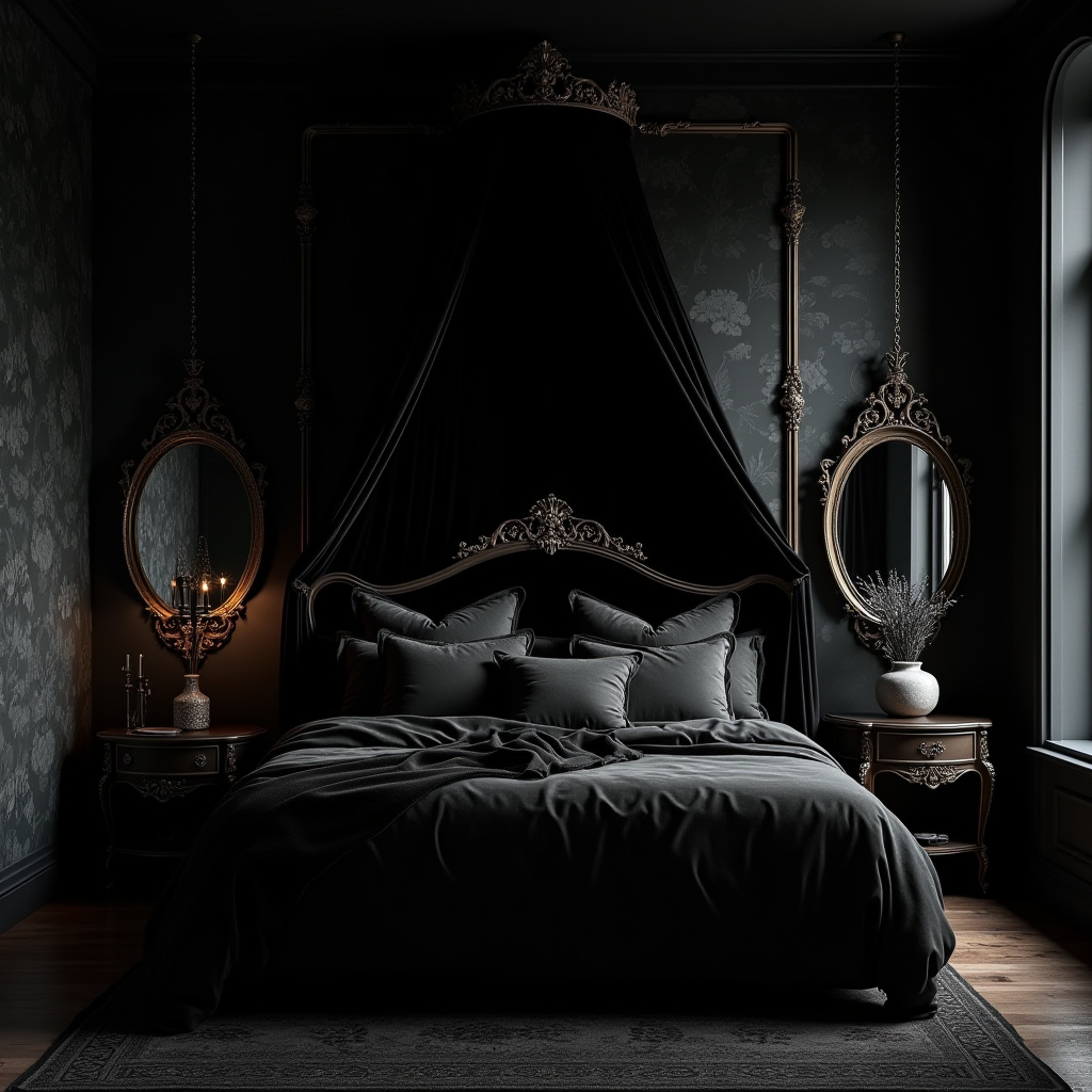 black boho bedroom 22