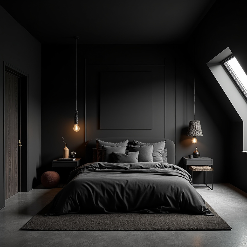 black boho bedroom 24