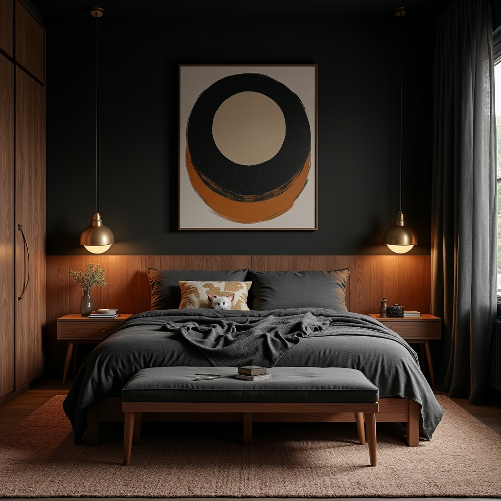 black boho bedroom 28