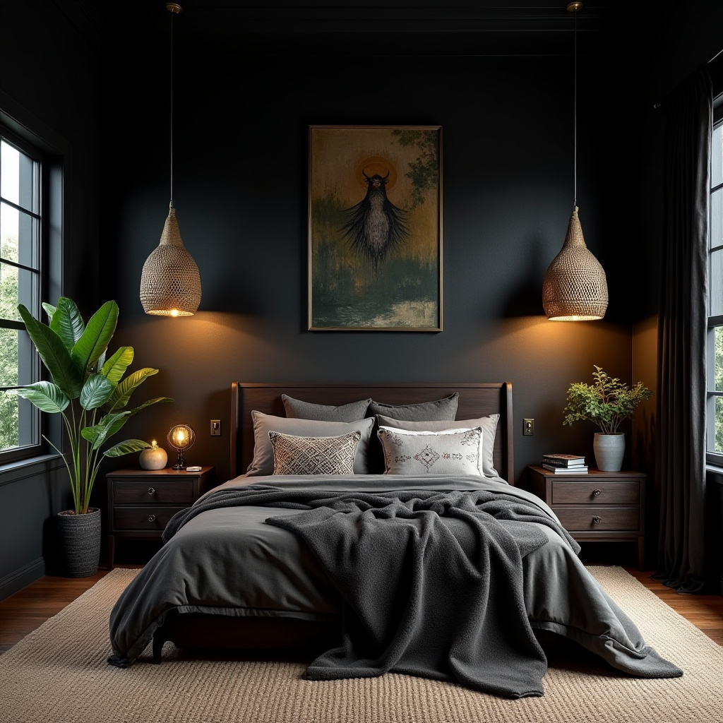 black boho bedroom 3