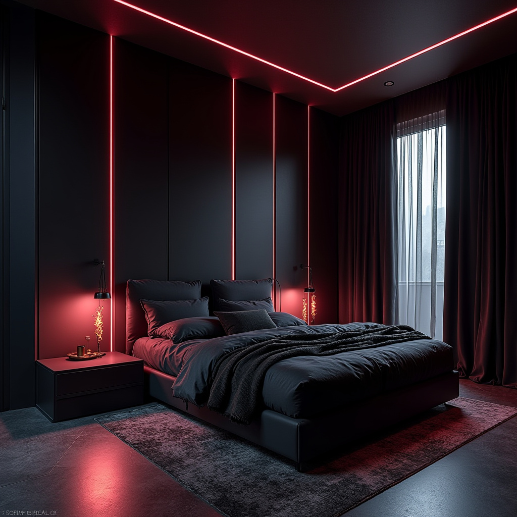 black boho bedroom 32