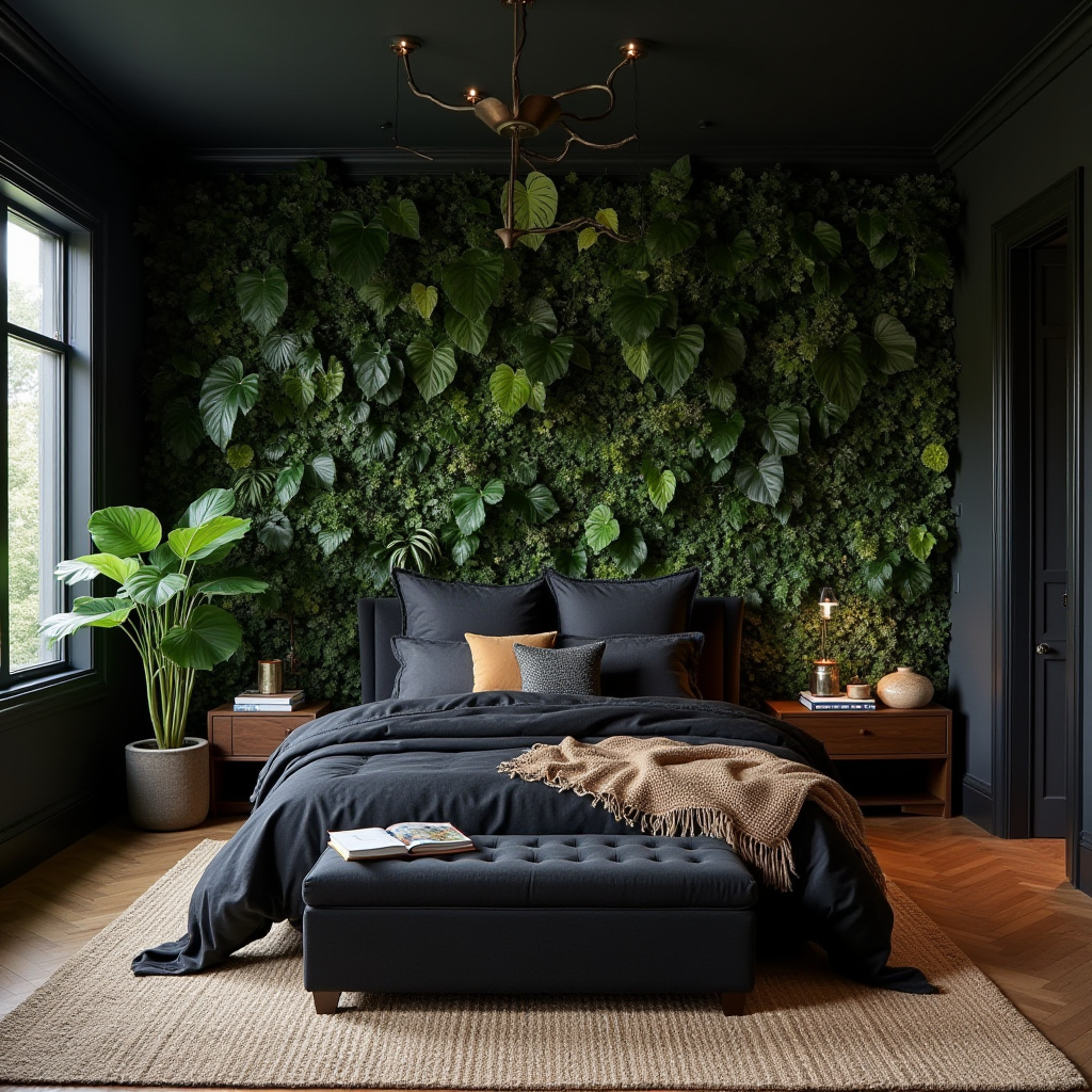 black boho bedroom 35