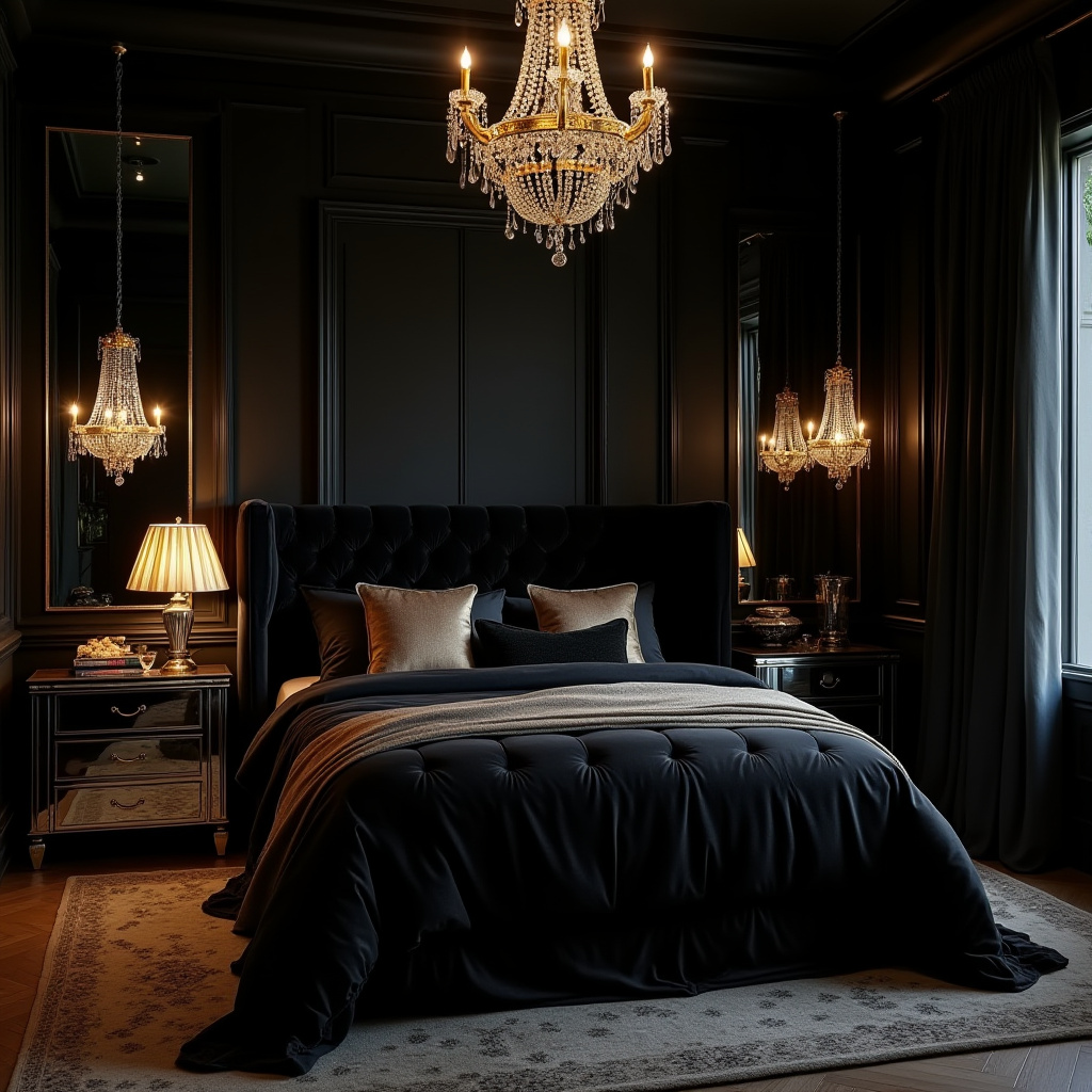 black boho bedroom 38