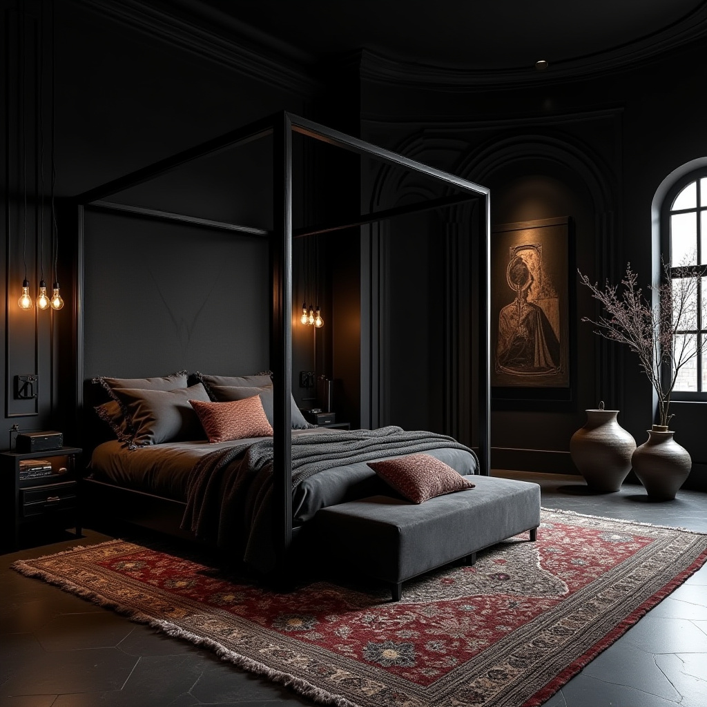 black boho bedroom 5