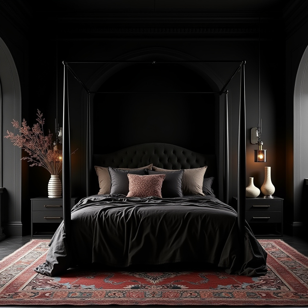 black boho bedroom 6