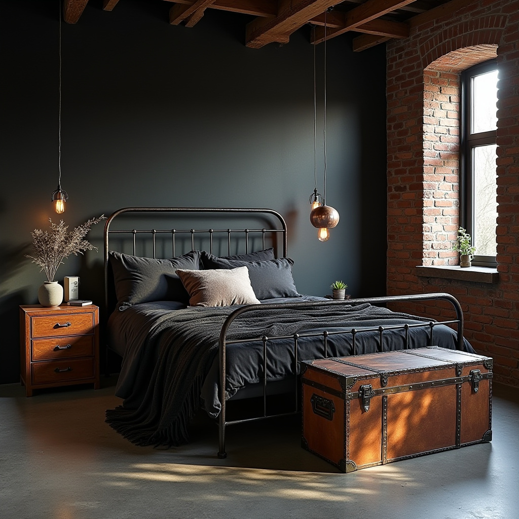 black boho bedroom 8