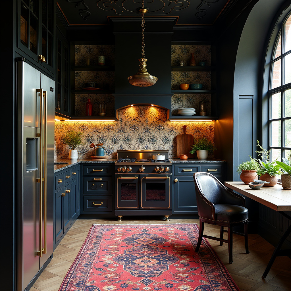 black boho kitchen 7