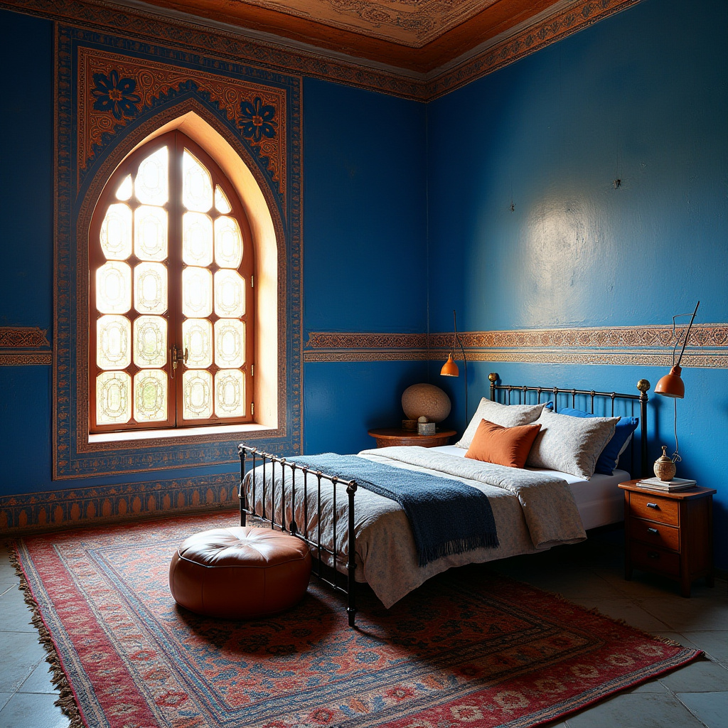 blue boho bedroom 14