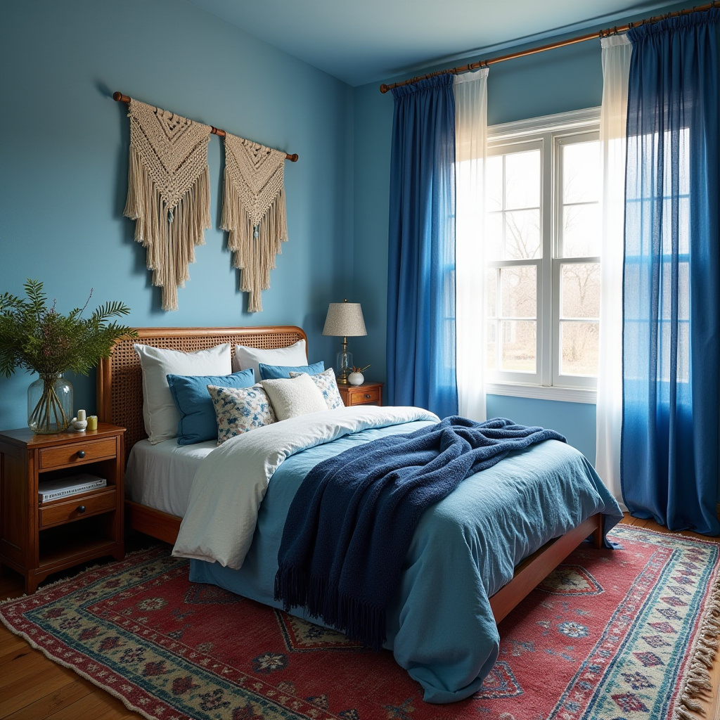 blue boho bedroom 2