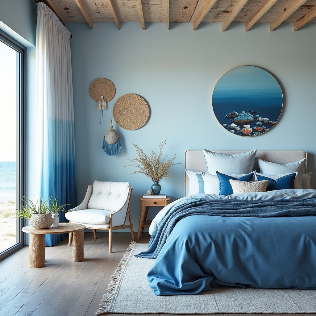 blue boho bedroom 20