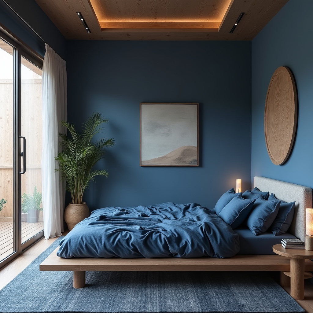 blue boho bedroom 23