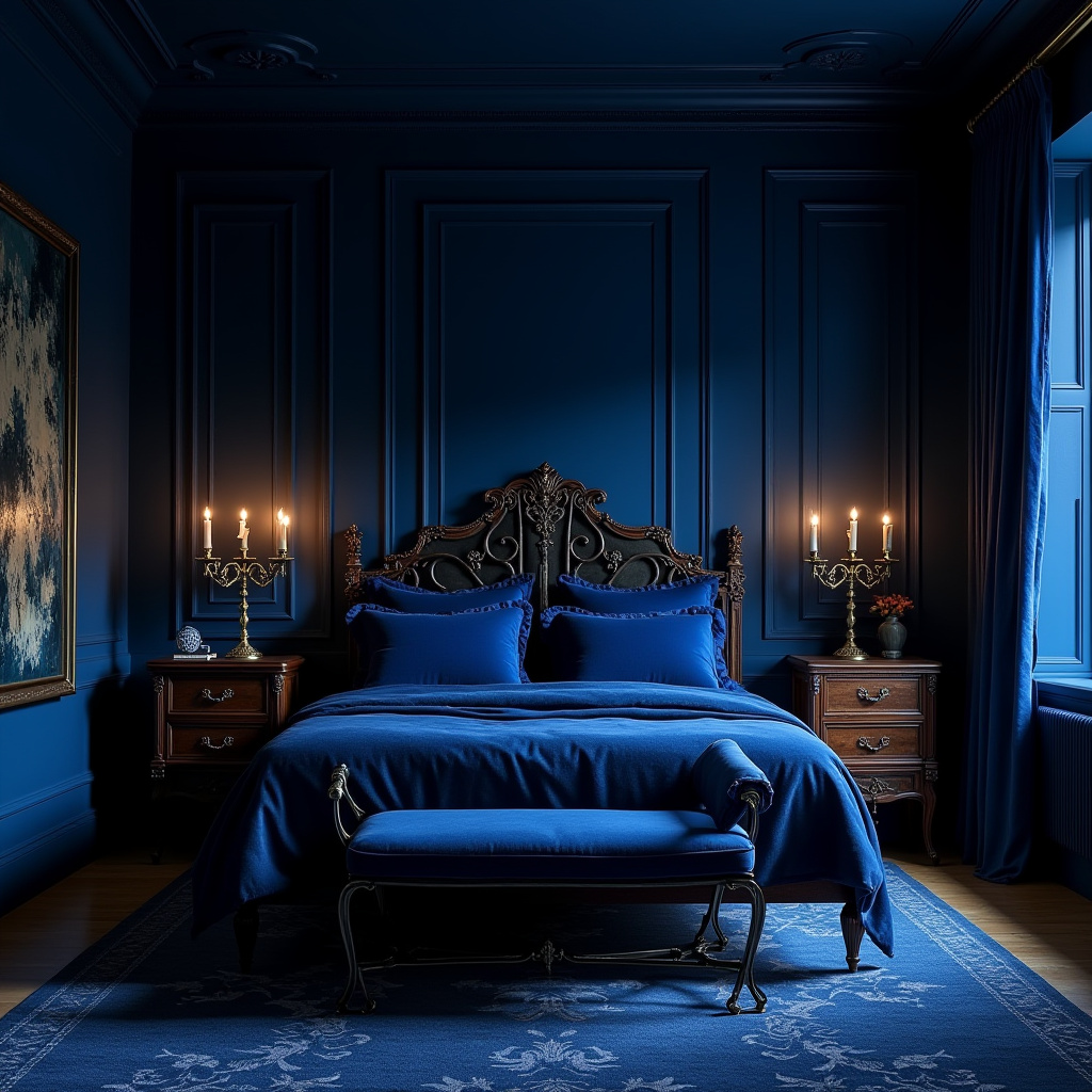 blue boho bedroom 27
