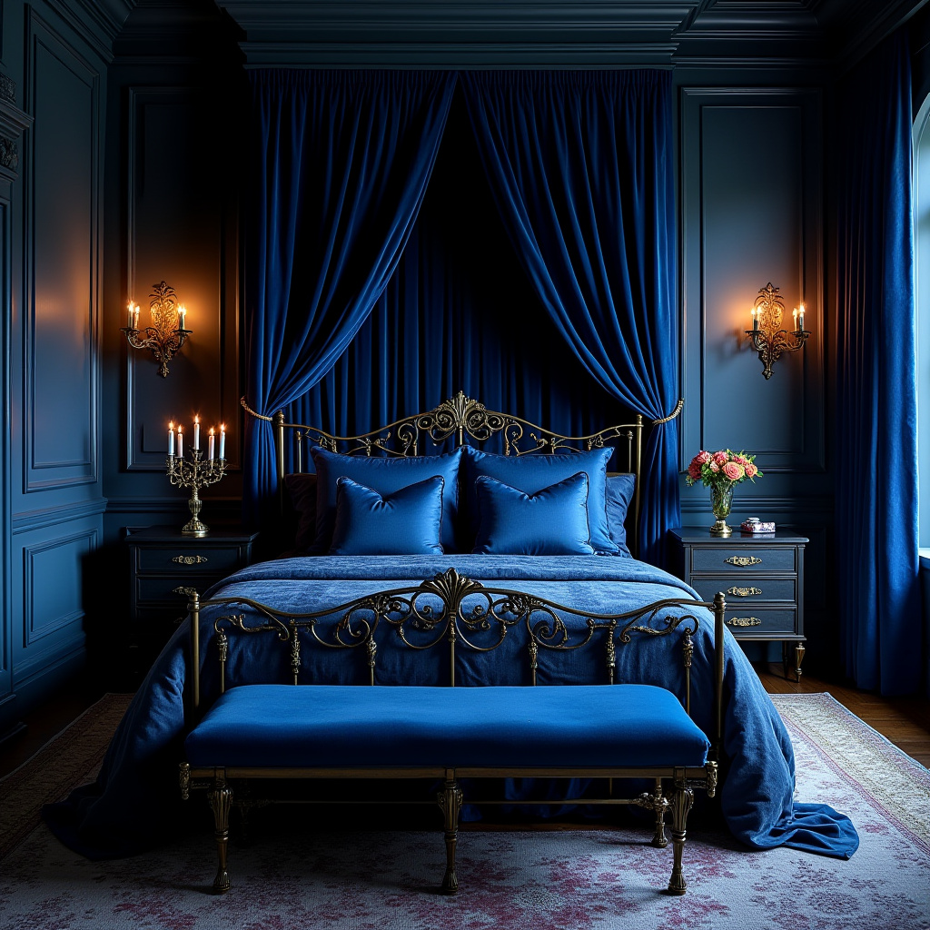blue boho bedroom 28
