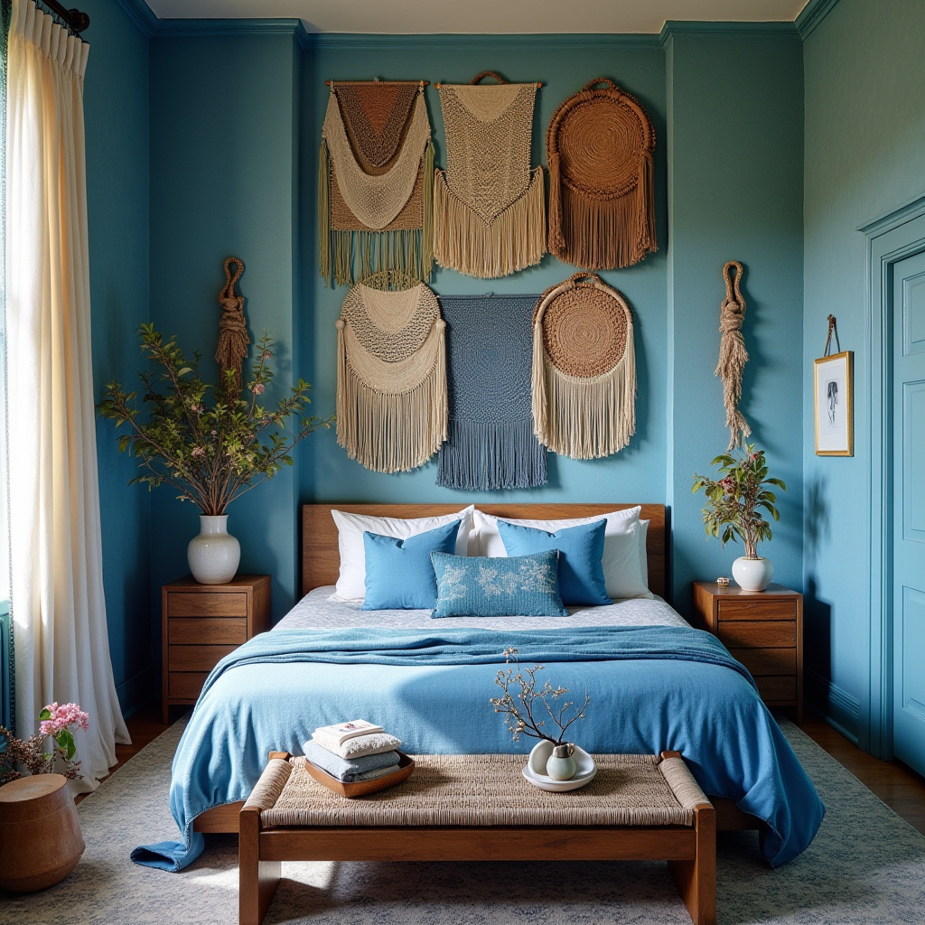 blue boho bedroom 3