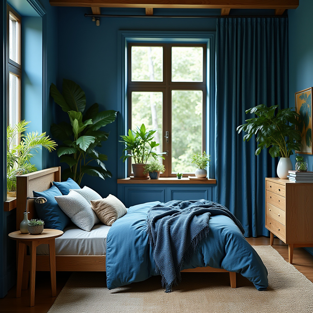 blue boho bedroom 30