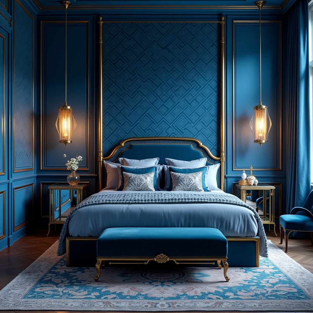 blue boho bedroom 31