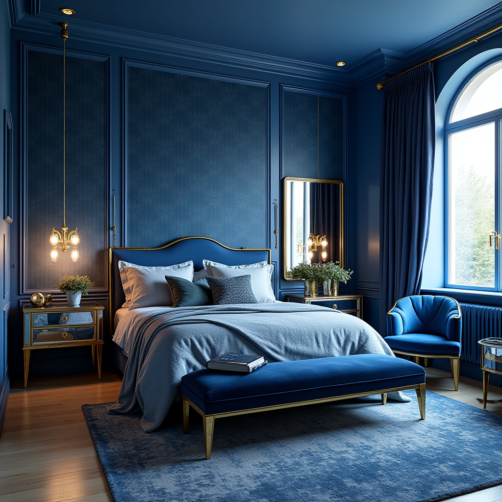 blue boho bedroom 32
