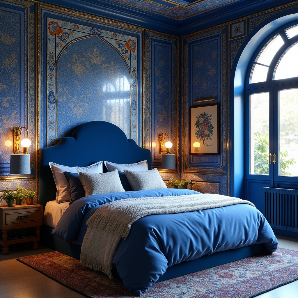 blue boho bedroom 6