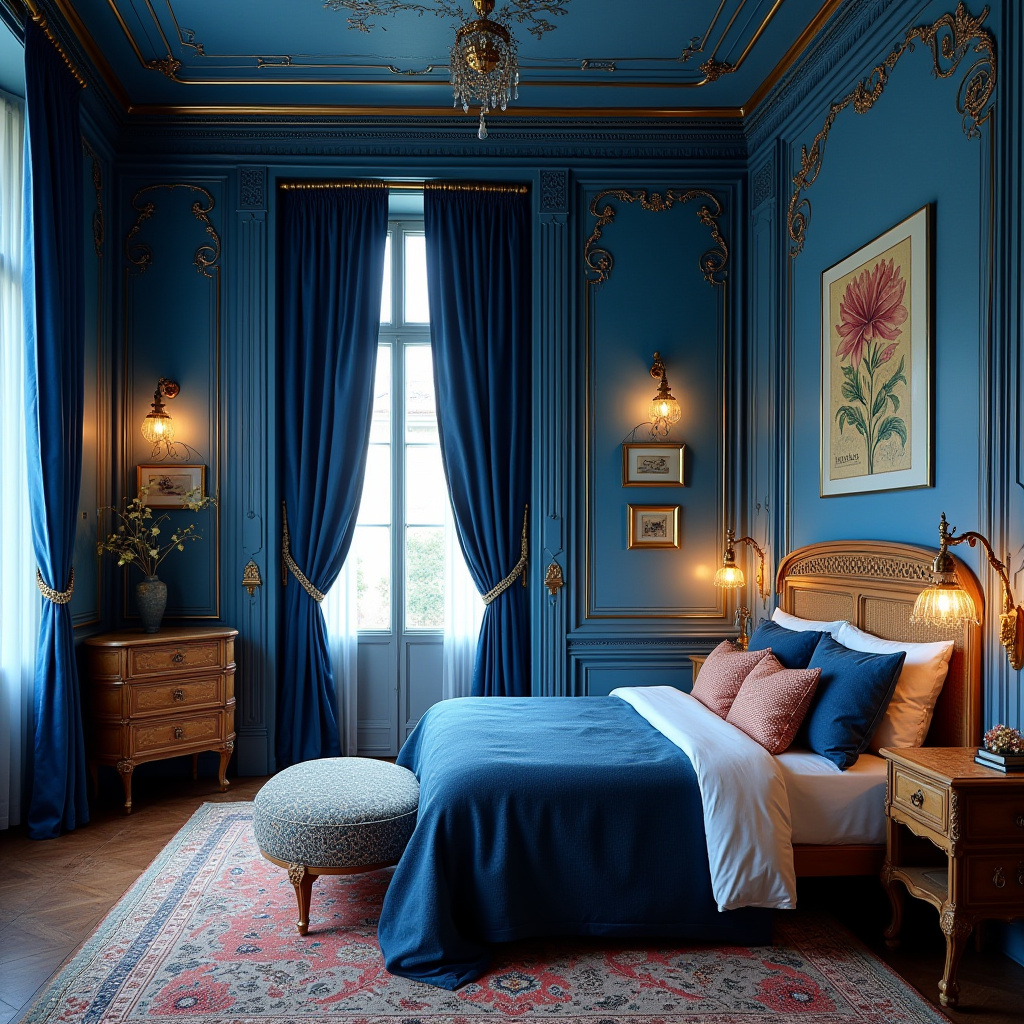 blue boho bedroom 9