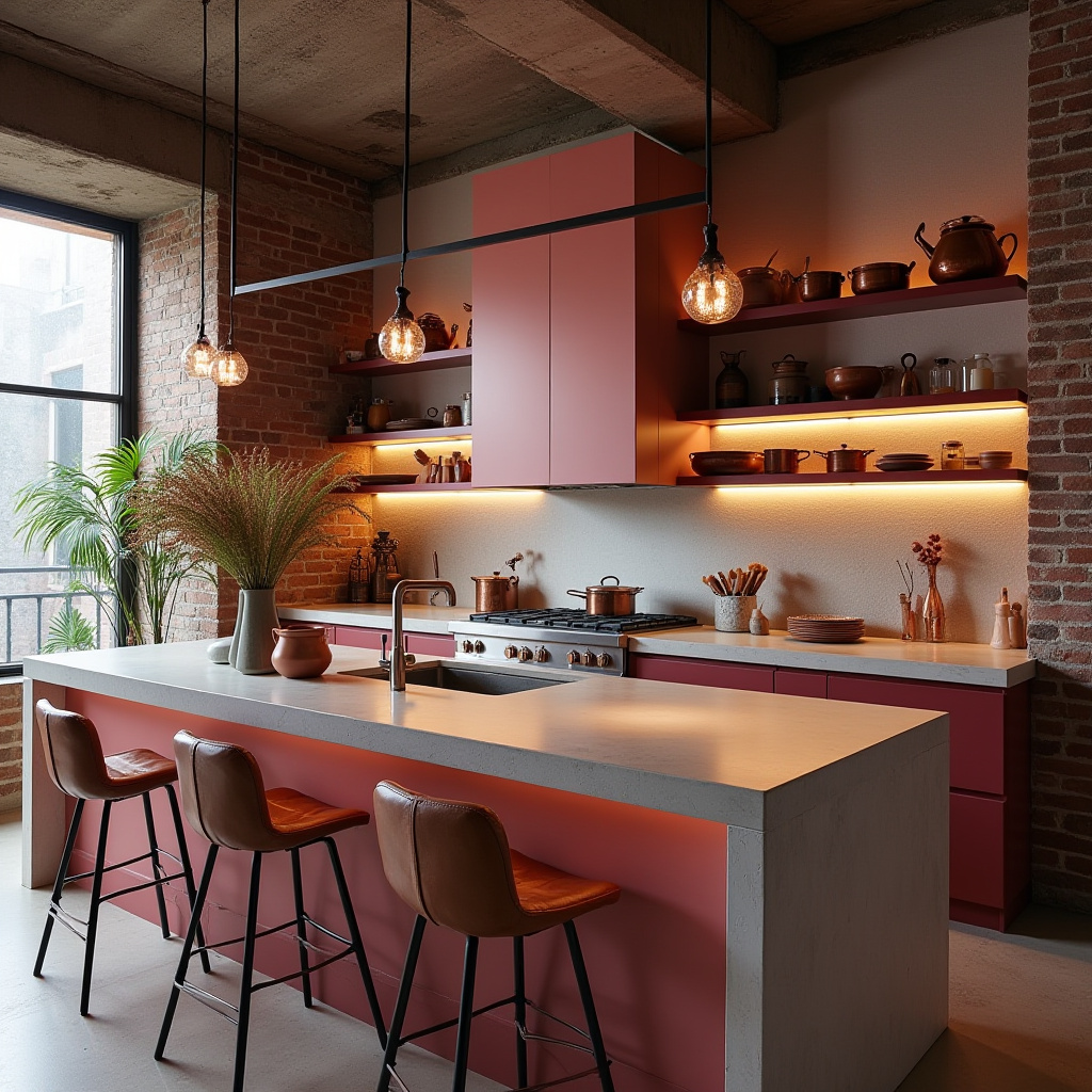 blushing boho kitchen 10