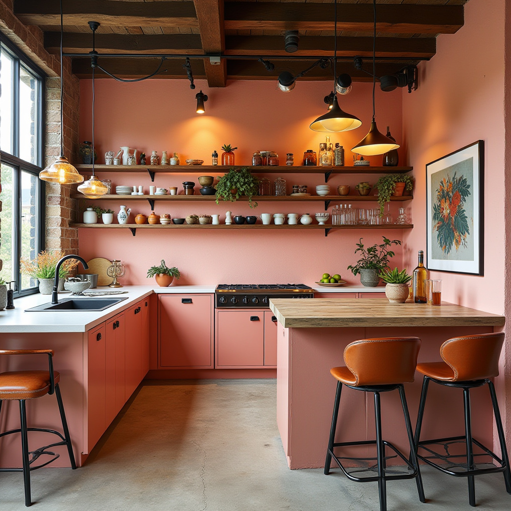 blushing boho kitchen 12